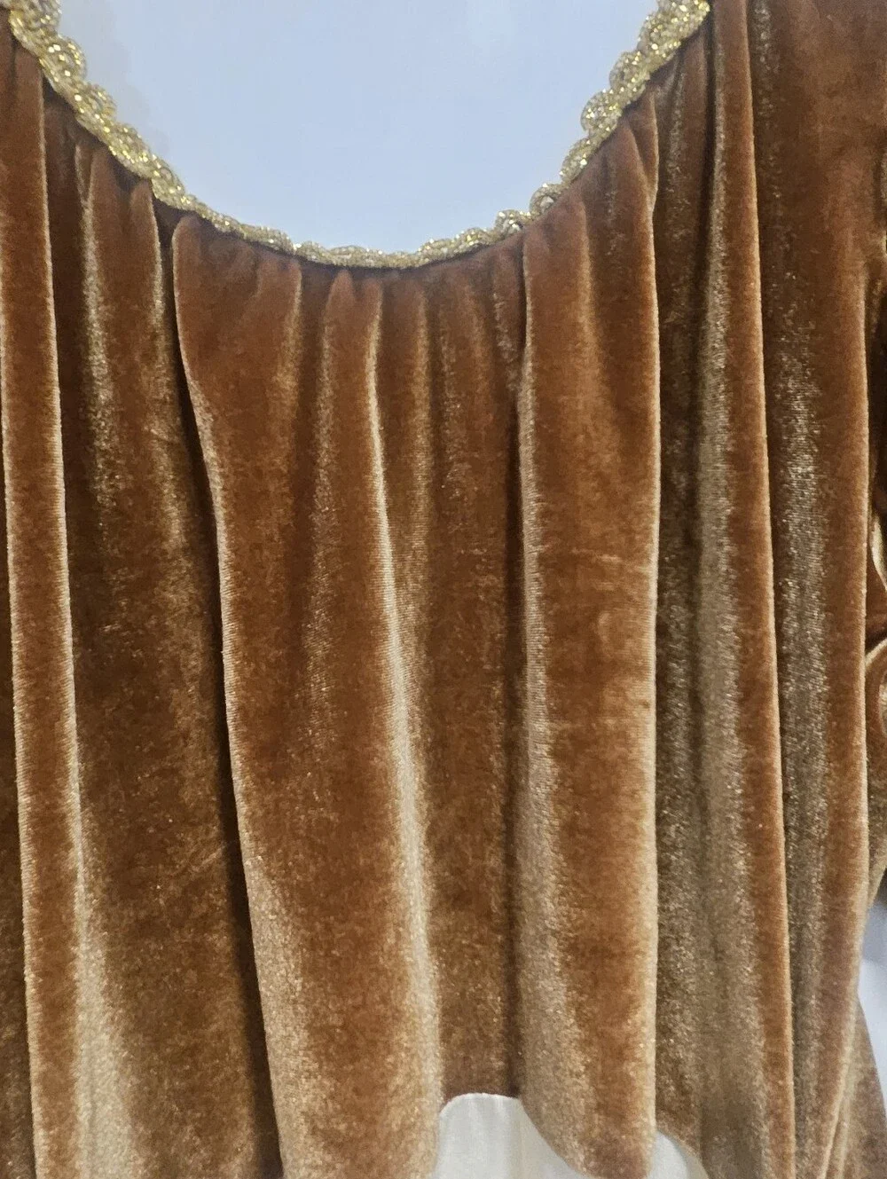 Halloween Classic Princess Velvet Dress Costume in Brown and Cream
